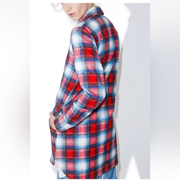 NWOT Stussy Lincoln Plaid Zip  Shirt Dress - Picture 3 of 9